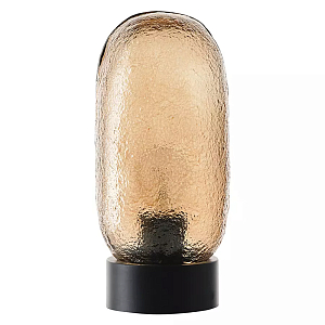 Настольная лампа с янтарным рельефным плафоном Lamp with Frozen Glass Effect