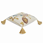 Чехол на подушку с кисточками и вышивкой птиц Ethnic mix Birds Square варинант исполнения - 1 | Loft Concept во Владивостоке