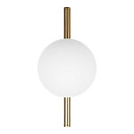 Бра с золотым основанием и белым плафоном в форме шара Bubble варинант исполнения - 4 | Loft Concept во Владивостоке