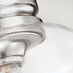 Потолочный светильник с прозрачным стеклянным плафоном в форме широкого колокола Feiss варинант исполнения - 2 | Loft Concept во Владивостоке