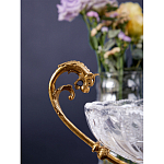 Чаша из прозрачного рельефного стекла на бронзовой подставке Eden Garden варинант исполнения - 3 | Loft Concept во Владивостоке