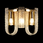 Бра с металлическим основанием золотого цвета и хрустальными подвесками Textured Glass варинант исполнения - 1 | Loft Concept во Владивостоке