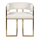 Стул букле бежевый с каркасом цвета матовое золото Tactility варинант исполнения - 1 | Loft Concept во Владивостоке