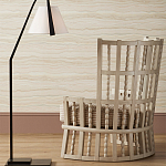 Торшер с черным каркасом и белым тканевым абажуром в форме конуса Stylish Solution варинант исполнения - 4 | Loft Concept во Владивостоке