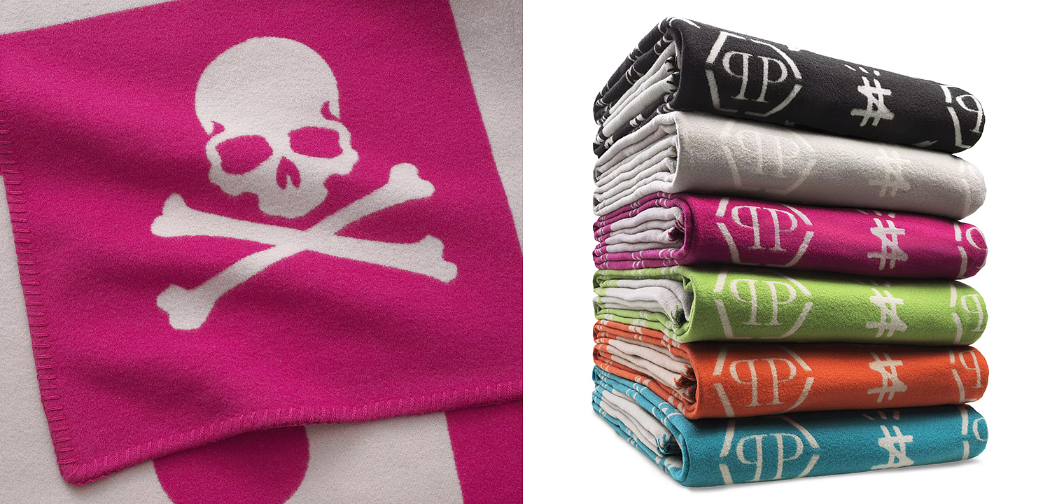 Плед Philipp Plein Plaid Cashmere Skull Pink Плед Philipp Plein Plaid Cashmere Skull Pink - Loft-Concept во Владивостоке