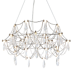 Люстра с каркасом из тонких металлических нитей и хрустальными подвесками Crystal Metal Threads Chandelier 60 варинант исполнения - 1 | Loft Concept во Владивостоке