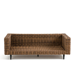 Трехместный садовый диван из плетеного пластика Matteo варинант исполнения - 8 | Loft Concept во Владивостоке