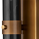 Бра цилиндрической формы чёрного цвета с 2-мя плафонами Marble Glow варинант исполнения - 4 | Loft Concept во Владивостоке