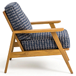 Кресло с каркасом из массива дуба Deniaud Oak Blue Print  Armchair варинант исполнения - 3 | Loft Concept во Владивостоке