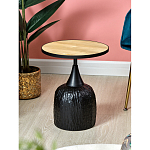 Приставной столик с факутрным черным основанием Ethiopia варинант исполнения - 2 | Loft Concept во Владивостоке