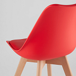 Стул с основой из пластика и мягким сиденьем Arvika Red варинант исполнения - 6 | Loft Concept во Владивостоке