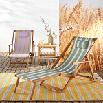 Шезлонг из акации и ткани Venezuela варинант исполнения - 10 | Loft Concept во Владивостоке