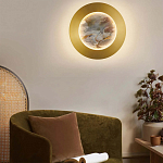 Бра в форме диска цвета латунь Brass Borders варинант исполнения - 4 | Loft Concept во Владивостоке