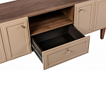 ТВ-тумба бежевая из массива бука с 2-мя дверками и ящиком Wenge Light варинант исполнения - 4 | Loft Concept во Владивостоке