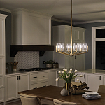 Люстра с 6-ю прозрачными цилиндрическими плафонами Kichler варинант исполнения - 8 | Loft Concept во Владивостоке