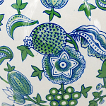 Ваза с зелено-голубым цветочным узором на белом фоне 47 см Blue & White Ornament варинант исполнения - 2 | Loft Concept во Владивостоке