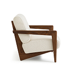 Кресло Avalon White Boucle из массива ореха варинант исполнения - 3 | Loft Concept во Владивостоке