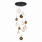 Люстра светодиодная с сферическими стеклянными плафонами Splatter варинант исполнения - 5 | Loft Concept во Владивостоке