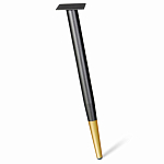 Стол обеденный с коричневой прямоугольной столешницей из керамики на четырех металлических ножках Brown Ceramics варинант исполнения - 3 | Loft Concept во Владивостоке