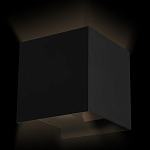 Уличный настенный светильник светодиодный формы куб черного цвета из металла Urban Minimalist варинант исполнения - 3 | Loft Concept во Владивостоке