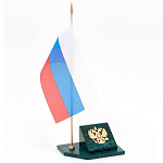 Флагшток с гербом России из натурального камня змеевик Stone Flagpole варинант исполнения - 2 | Loft Concept во Владивостоке