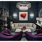 Диван трехместный велюровый серый Island of Comfort варинант исполнения - 5 | Loft Concept во Владивостоке