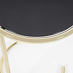 Приставной столик на золотистом основании с черной столешницей Noir варинант исполнения - 2 | Loft Concept во Владивостоке