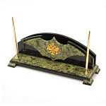 Настольный письменный набор из змеевика с гербом РФ Successful Leader варинант исполнения - 2 | Loft Concept во Владивостоке