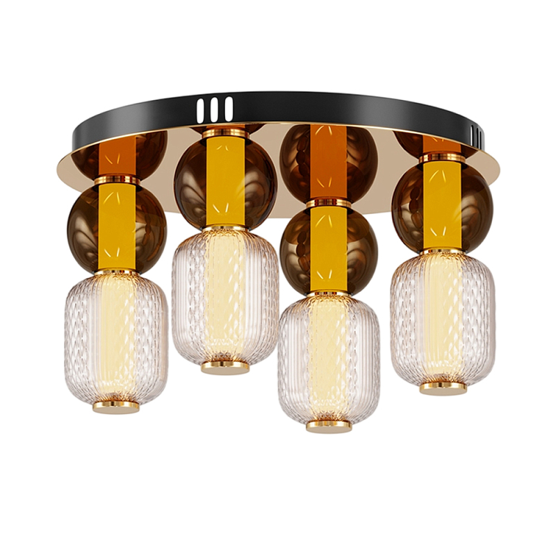 Потолочный светильник Drop 3000К 60Вт Золотой Янтарный во Владивостоке | Loft Concept 