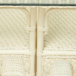 Комплект обеденный из ротанга Eloise grand white варинант исполнения - 14 | Loft Concept во Владивостоке