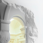 Встраиваемый в стену гипсовый светильник под покраску с колоннами и арками в античном стиле Antiquity Athena варинант исполнения - 14 | Loft Concept во Владивостоке