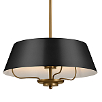 Подвесной светильник с конусовидным металлическим абажуром черного цвета Kichler варинант исполнения - 1 | Loft Concept во Владивостоке