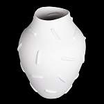 Декоративная ваза белая керамическая с абстрактным объемным декором Molecule Collection варинант исполнения - 3 | Loft Concept во Владивостоке