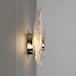 Бра с рельефным волнообразным стеклянным плафоном и вставкой из мрамора Liquid Stone варинант исполнения - 2 | Loft Concept во Владивостоке