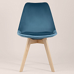 Стул с мягким велюровым сиденьем Arvika Blue варинант исполнения - 3 | Loft Concept во Владивостоке