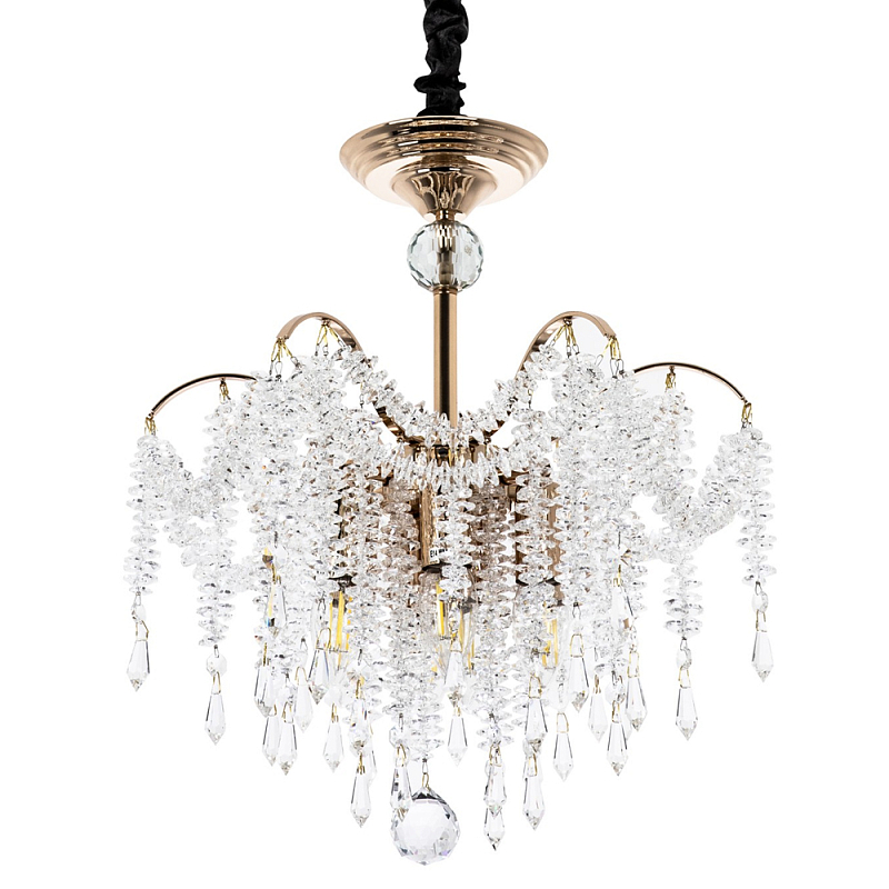 Люстра с хрустальными подвесками Crystal Classic Fairytree Chandelier 8 Золотой Прозрачное Стекло Люстра с хрустальными подвесками Crystal Classic Fairytree Chandelier 8 Золотой Прозрачное Стекло во Владивостоке | Loft Concept