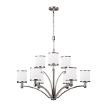 Люстра с белыми стеклянными плафонами в форме цилиндра Feiss варинант исполнения - 6 | Loft Concept во Владивостоке