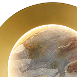 Бра в форме диска цвета латунь Brass Borders варинант исполнения - 3 | Loft Concept во Владивостоке