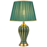 Настольная лампа с абажуром Celestina Green  Gold Lampshade Table Lamp варинант исполнения - 1 | Loft Concept во Владивостоке