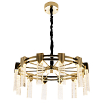 Люстра с прямоугольными хрустальными плафонами Glass Rectangles Gold Chandelier 60 варинант исполнения - 3 | Loft Concept во Владивостоке