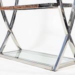 Металлический стеллаж со стеклянными полками Molecule варинант исполнения - 3 | Loft Concept во Владивостоке