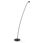 Торшер с изогнутой черной металлической стойкой и цилиндрическим плафоном Davide Groppi варинант исполнения - 1 | Loft Concept во Владивостоке