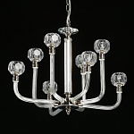 Люстра с 8-ю лампами и гранеными стеклянными плафонами Prism Gala варинант исполнения - 4 | Loft Concept во Владивостоке