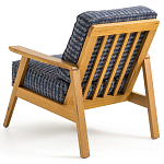 Кресло с каркасом из массива дуба Deniaud Oak Blue Print  Armchair варинант исполнения - 4 | Loft Concept во Владивостоке