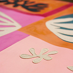 Обои ручная роспись в стиле Арт-деко Jazz Original colourway on painted silk with embroidery варинант исполнения - 5 | Loft Concept во Владивостоке