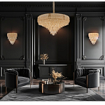 Люстра с каскадом из прозрачного хрусталя Constant Sparks варинант исполнения - 16 | Loft Concept во Владивостоке