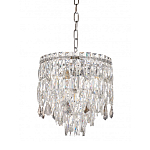 Люстра круглая с хрустальными подвесками на серебряном каркасе Roul Crystal Light варинант исполнения - 11 | Loft Concept во Владивостоке