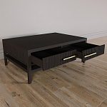 Кофейный стол Primo с двумя ящиками Темный орех варинант исполнения - 7 | Loft Concept во Владивостоке