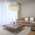 Люстра подвесная золотого цвета с разветвленными ветвями и прозрачными стеклянными подвесками Droplet Chandelier варинант исполнения - 12 | Loft Concept во Владивостоке