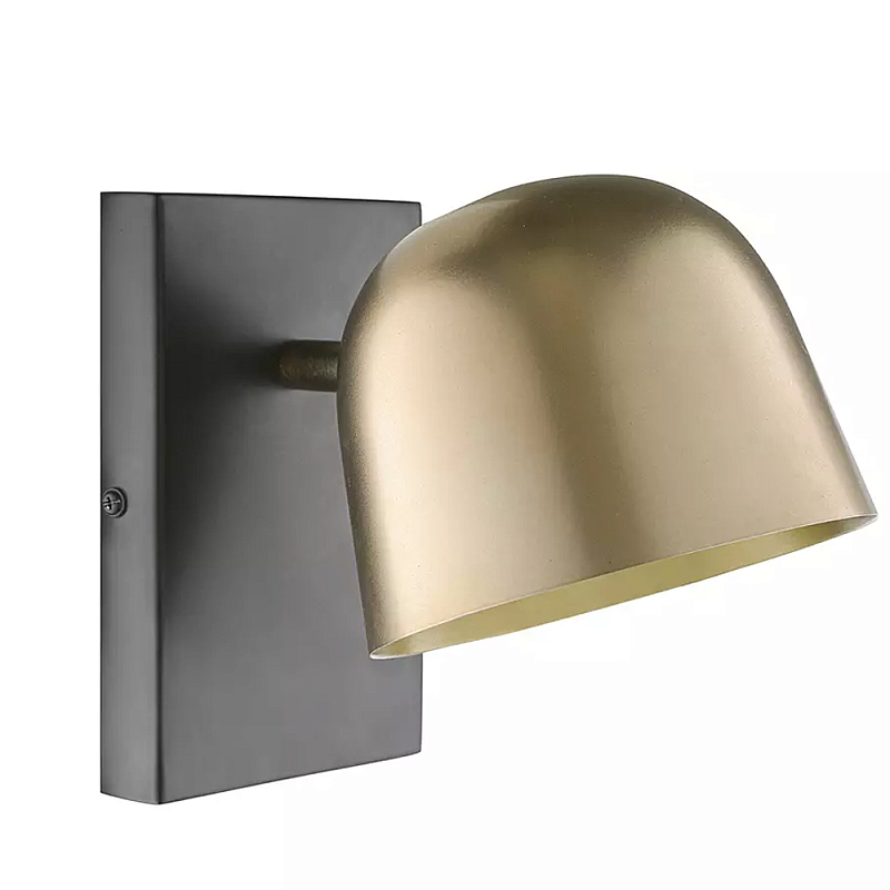Бра с наклонным плафоном в сочетании золотистого и чёрного цвета Sconce with Sloping Shade Золотой Черный Бра с наклонным плафоном в сочетании золотистого и чёрного цвета Sconce with Sloping Shade Золотой Черный во Владивостоке | Loft Concept